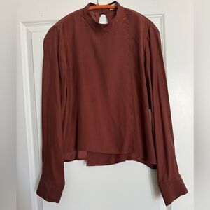 Frame 100% Silk Charmeuse Blouse Size Large